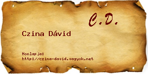 Czina Dávid névjegykártya
